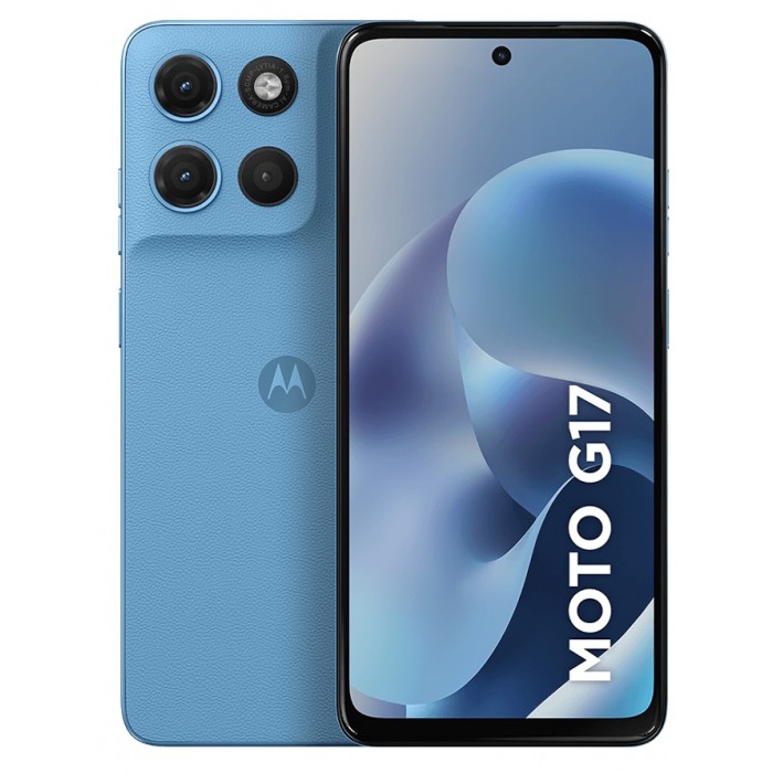 Oferta Relâmpago Celular Motorola Moto G17 - 256GB, 4GB RAM, NFC, Câmera Traseira de 50MP, Câmera Frontal de 32MP,Bateria de 5200mAh -Azul Claro Oferta Relâmpago Celular Motorola Moto G17 - 256GB, 4GB RAM, NFC, Câmera Traseira de 50MP, Câmera Frontal de 32MP,Bateria de 5200mAh -Azul Claro